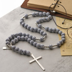 Victory in Christ Volleyball Prayer Rosary with Guitar Charm: A Melody of Prayer