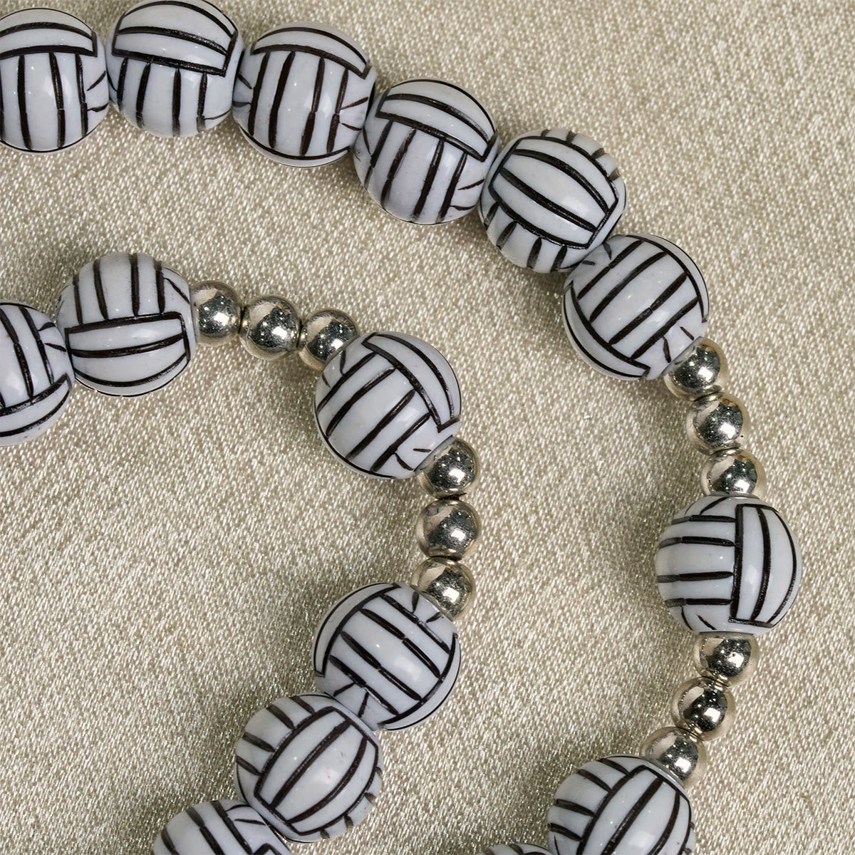 Victory in Christ Volleyball Prayer Rosary with Guitar Charm: A Melody of Prayer