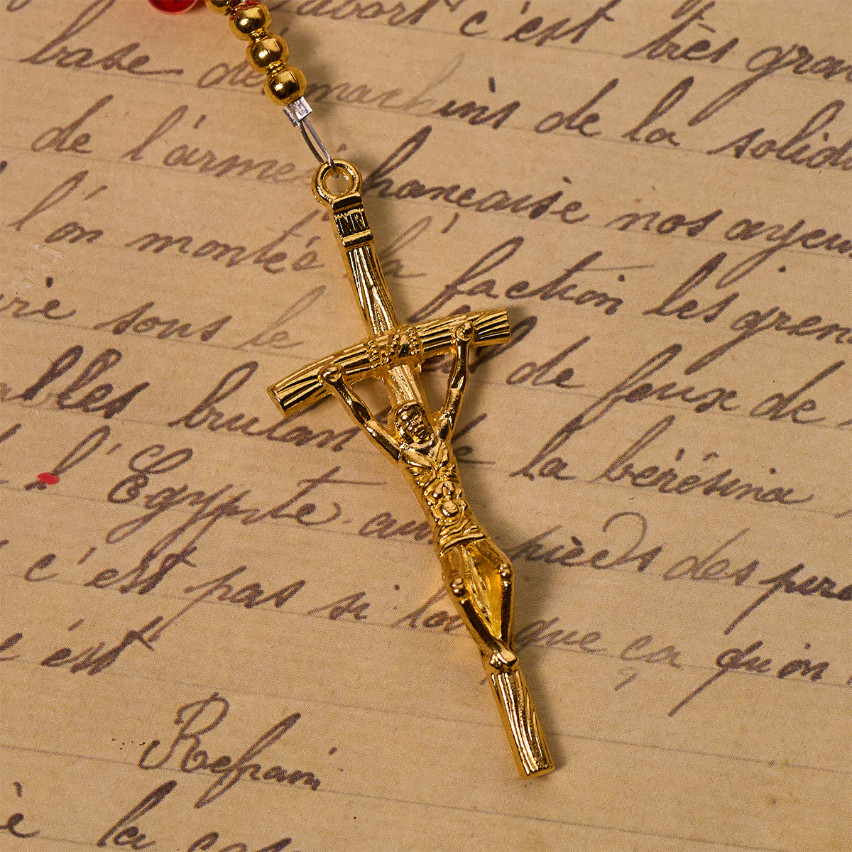 Our Lady's Grace with Blessed Red Butterfly Prayer Beads Animal Rosary