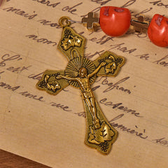 Light Over Darkness - Holy Grail of Salvation with Mystic Crimson Skull Beads Halloween Rosary