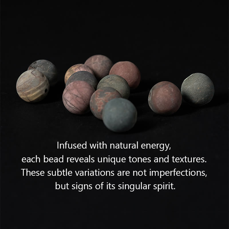 Faith Nova 108 Mala Beads Picasso Jasper Stone Courage Energy Bracelet