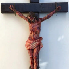 Realistic - Styled Crucifix Wall Sculpture: A Profound Symbol of Sacrifice