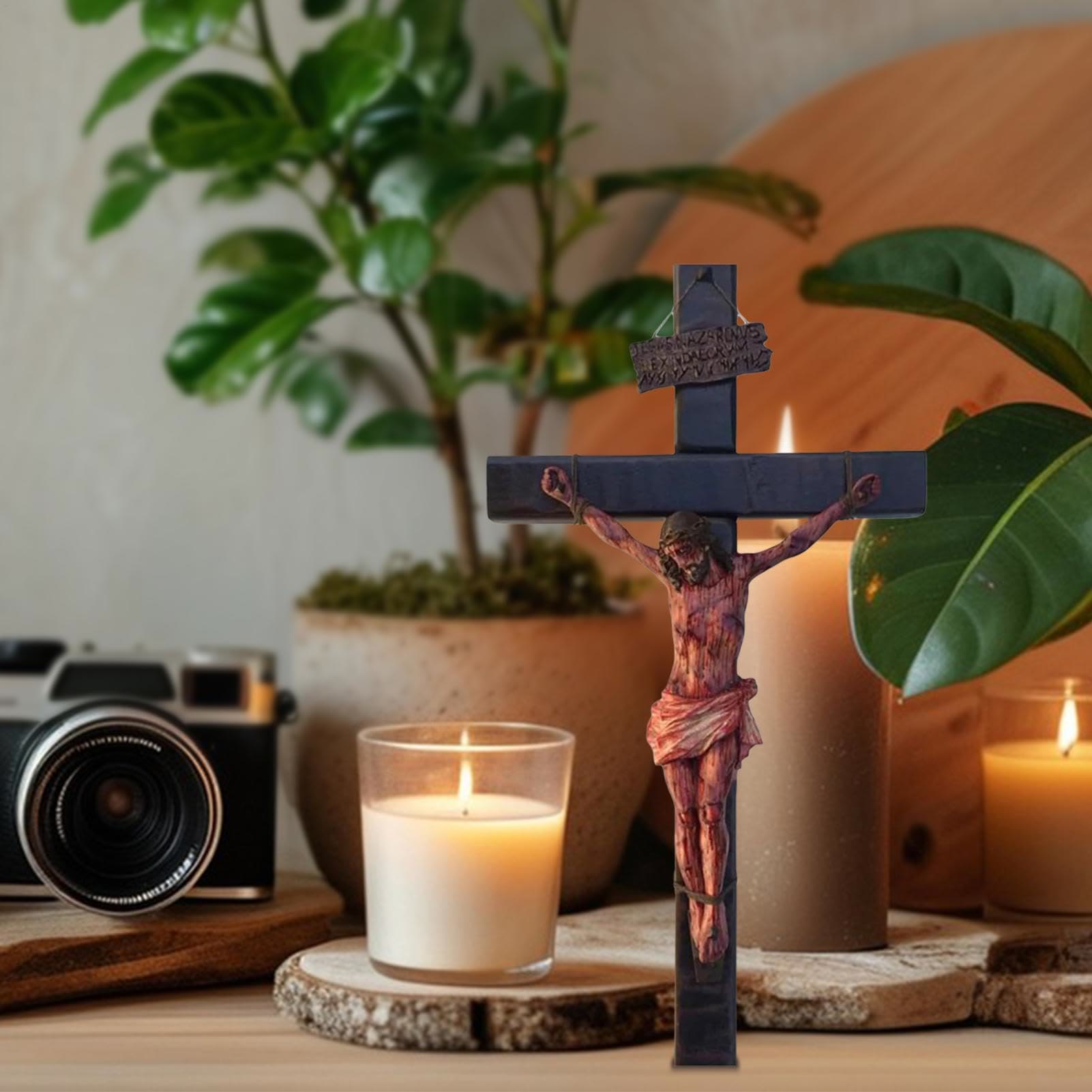 Realistic - Styled Crucifix Wall Sculpture: A Profound Symbol of Sacrifice
