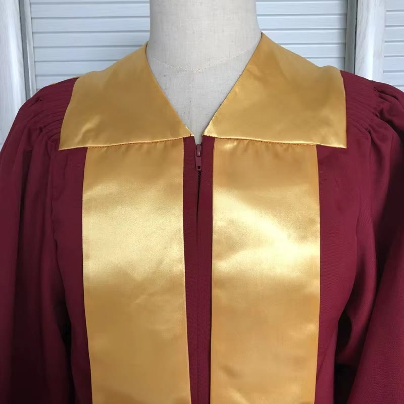 Classic Versatile 4-Color Clergy Robes with Golden V-Collar Design