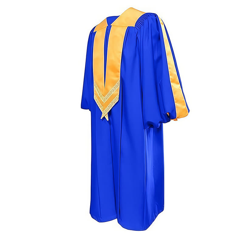 Classic Versatile 4-Color Clergy Robes with Golden V-Collar Design