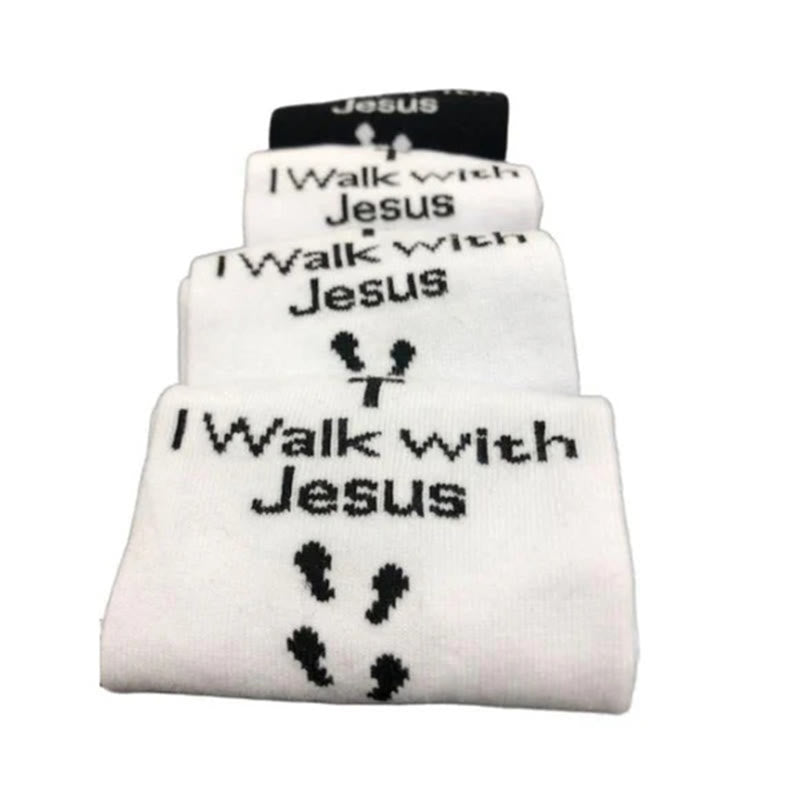 Two - Color Walk with Jesus Statement Unisex Socks