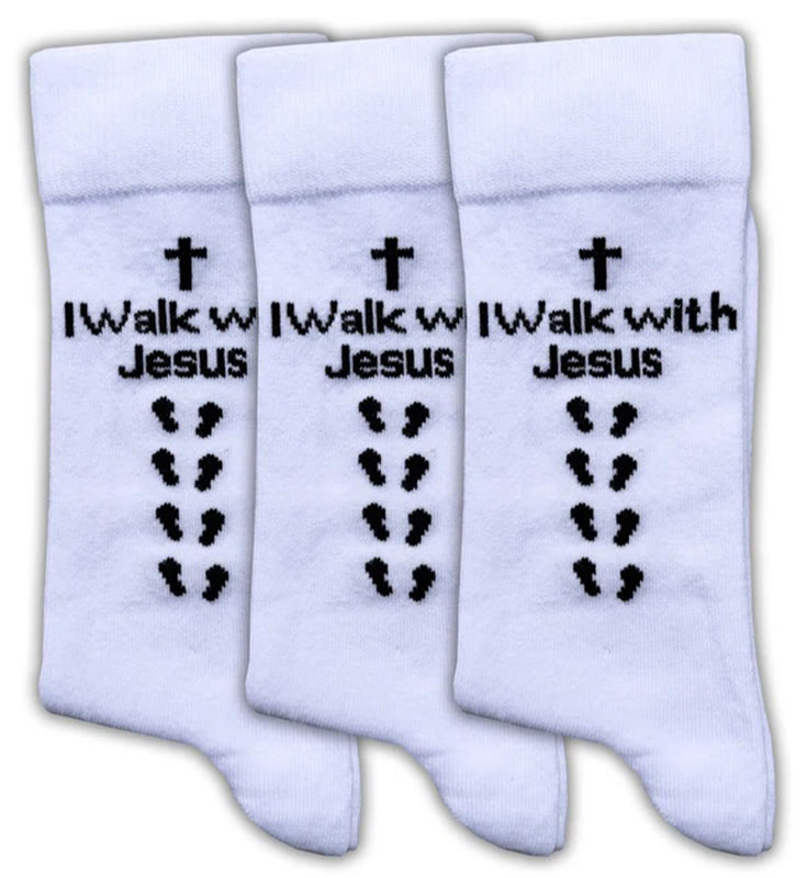 Two - Color Walk with Jesus Statement Unisex Socks