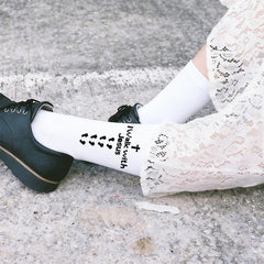 Two - Color Walk with Jesus Statement Unisex Socks