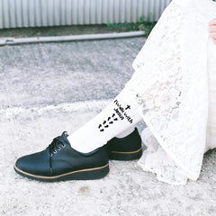 Two - Color Walk with Jesus Statement Unisex Socks