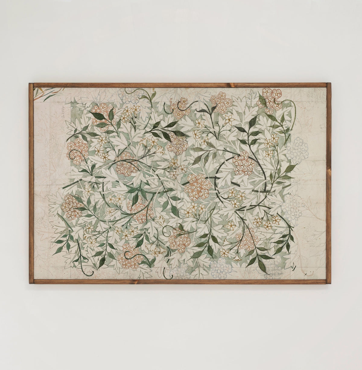 Vintage Textile | Framed Wooden Art - Horizontal