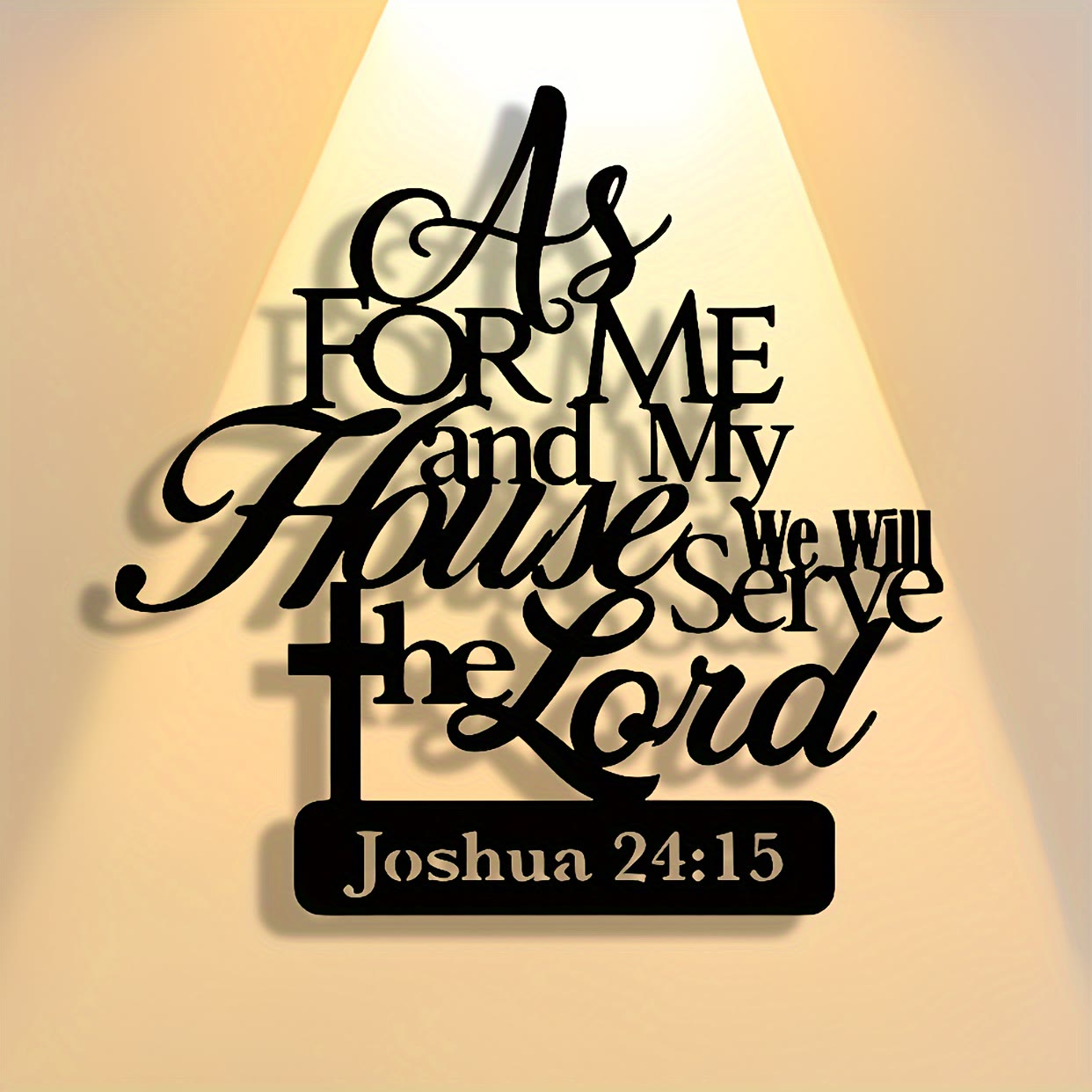 Joshua 24:15 Bible Verse Metal Wall Decor: As for Me and My House