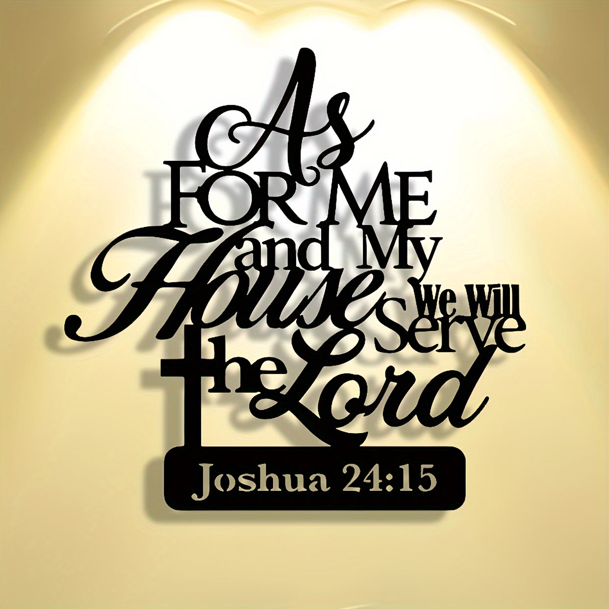 Joshua 24:15 Bible Verse Metal Wall Decor: As for Me and My House