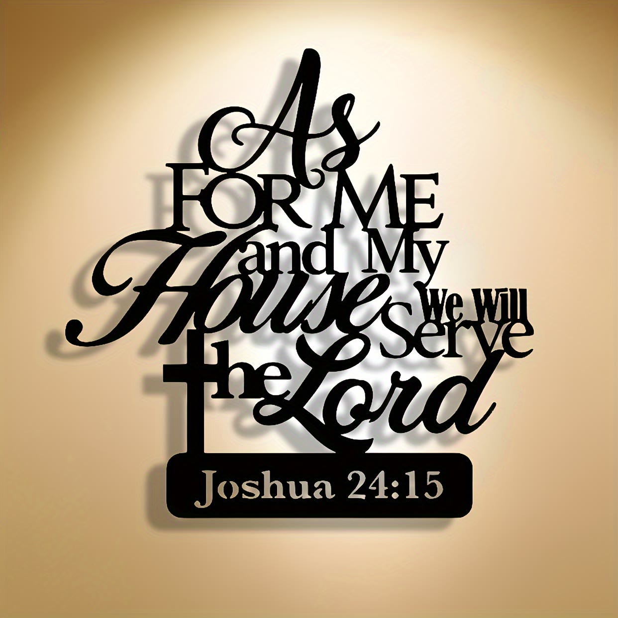 Joshua 24:15 Bible Verse Metal Wall Decor: As for Me and My House
