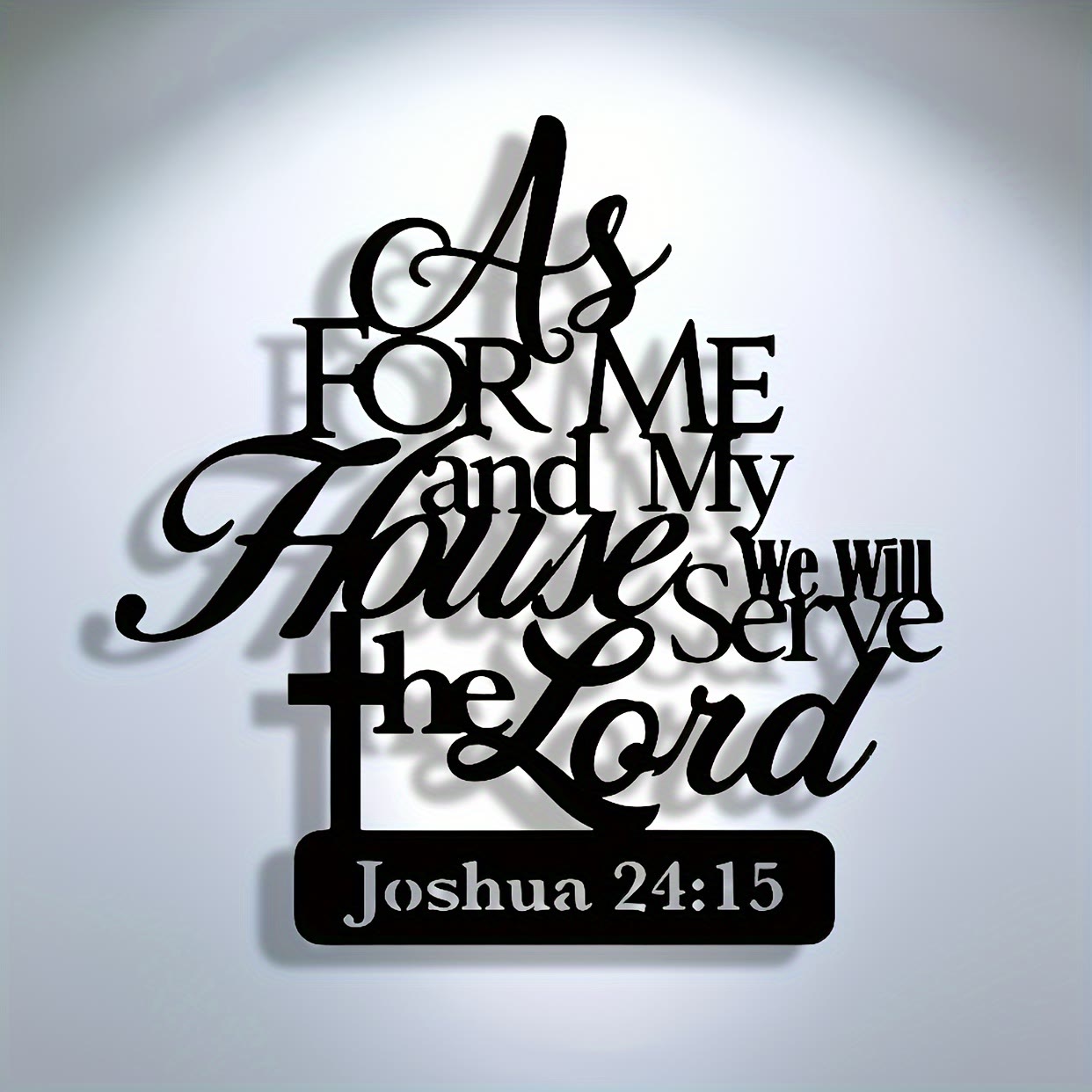 Joshua 24:15 Bible Verse Metal Wall Decor: As for Me and My House