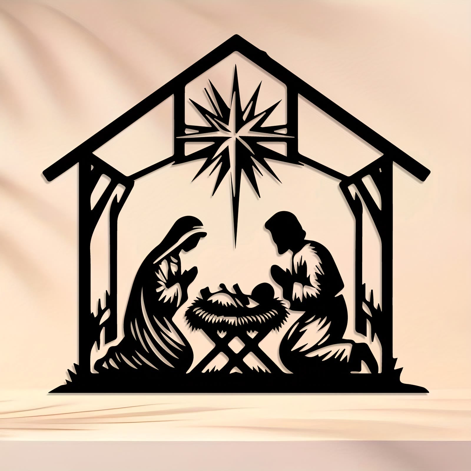 Nativity Star Metal Wall Decor: Daily Faith Reminder for Spaces