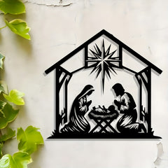 Nativity Star Metal Wall Decor: Daily Faith Reminder for Spaces