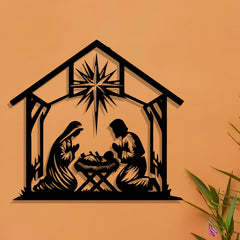 Nativity Star Metal Wall Decor: Daily Faith Reminder for Spaces