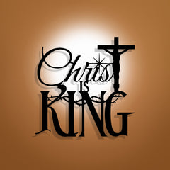 Thorn-Accent Christ Is King Metal Wall Decor: Striking Comfort with Sacred Meaning