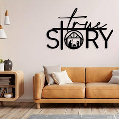 Sacred True Story Metal Wall Decor: Quiet Reminder of the Nativity Story
