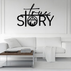 Sacred True Story Metal Wall Decor: Quiet Reminder of the Nativity Story