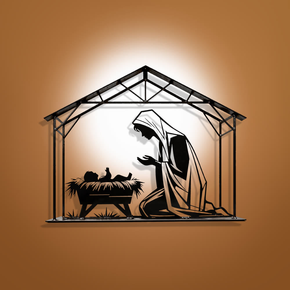 Mary & Manger Metal Wall Decor: Quiet Reminder of Gentle Grace