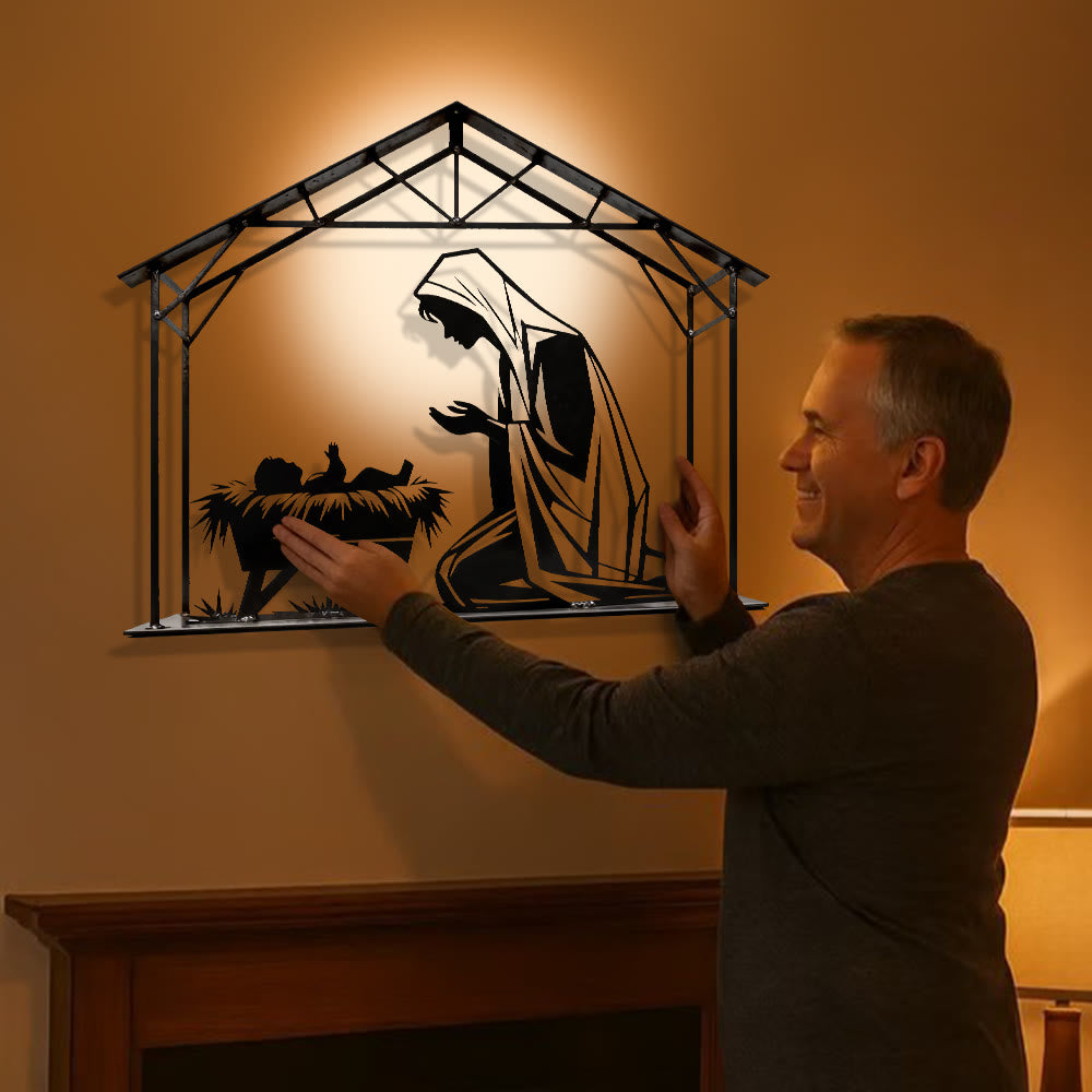 Mary & Manger Metal Wall Decor: Quiet Reminder of Gentle Grace