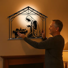 Mary & Manger Metal Wall Decor: Quiet Reminder of Gentle Grace