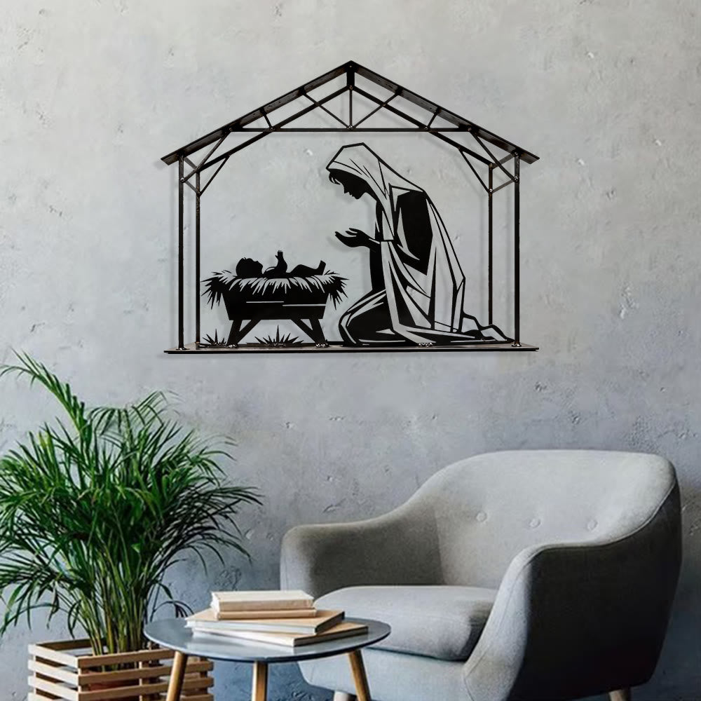 Mary & Manger Metal Wall Decor: Quiet Reminder of Gentle Grace
