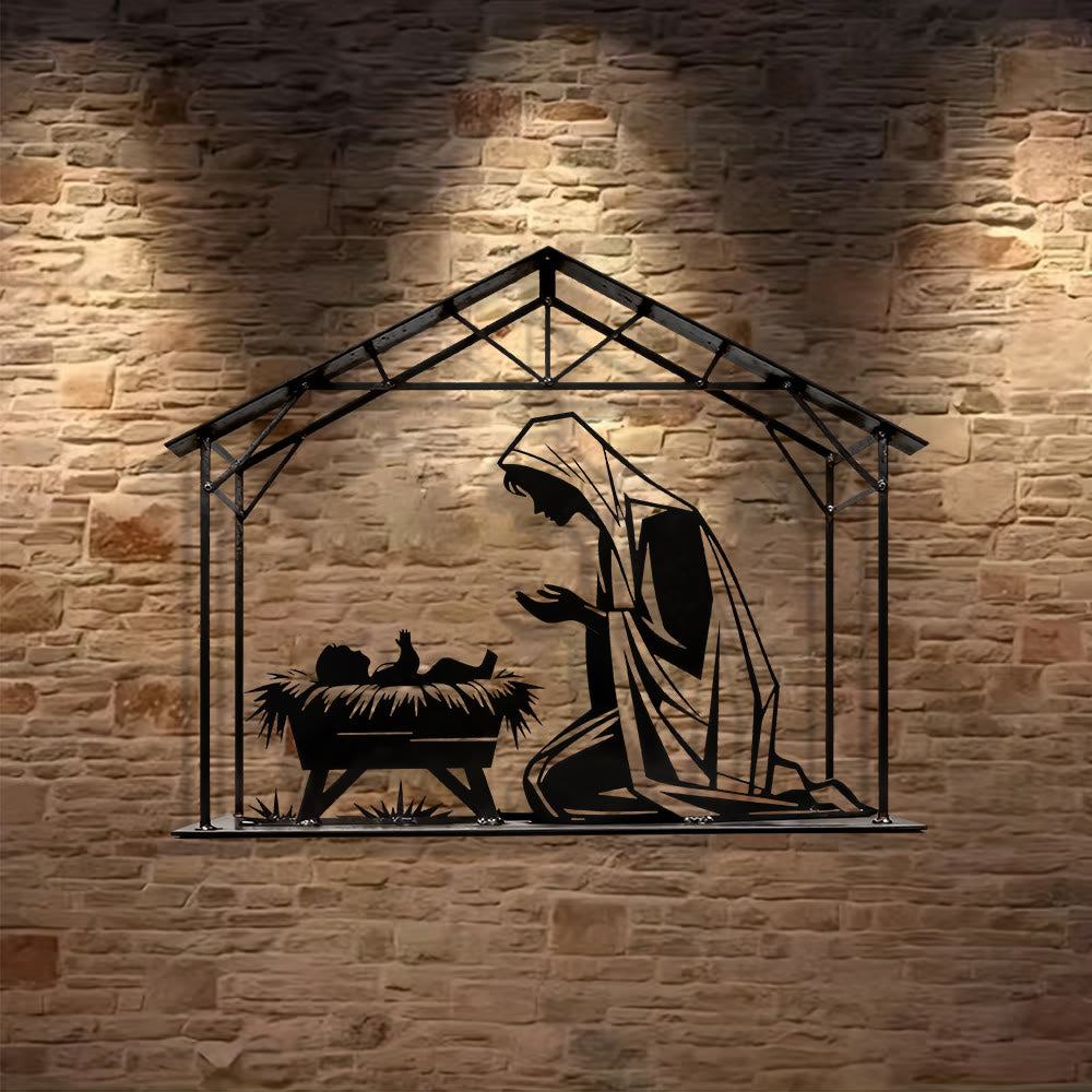 Mary & Manger Metal Wall Decor: Quiet Reminder of Gentle Grace