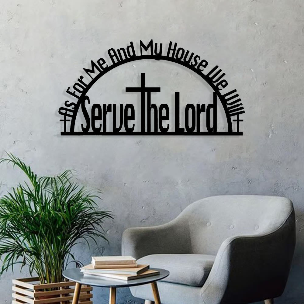 As For Me And My House Metal Wall Decor: Soft Prompt of Devotion & Unity
