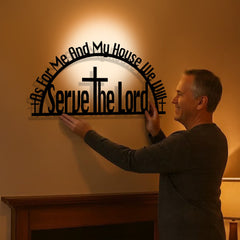 As For Me And My House Metal Wall Decor: Soft Prompt of Devotion & Unity