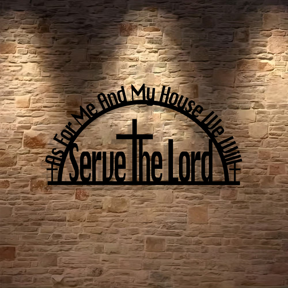 As For Me And My House Metal Wall Decor: Soft Prompt of Devotion & Unity