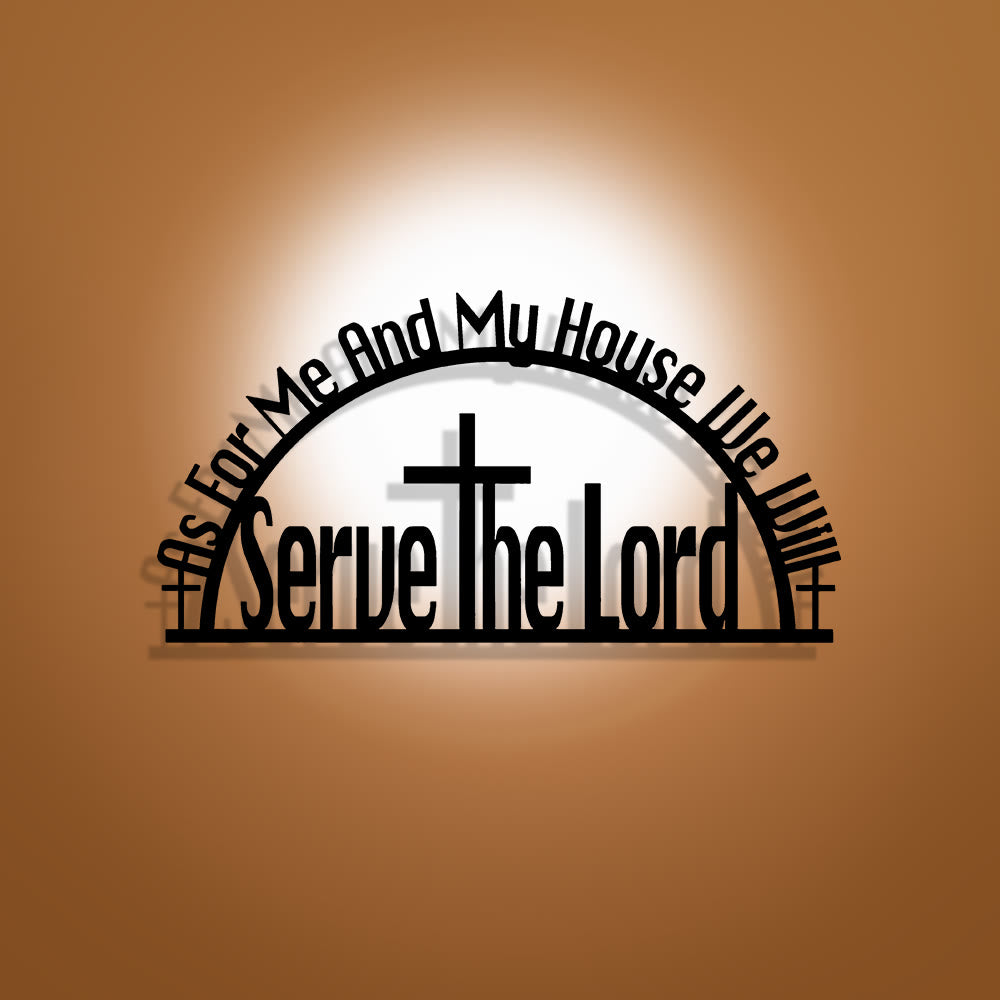 As For Me And My House Metal Wall Decor: Soft Prompt of Devotion & Unity