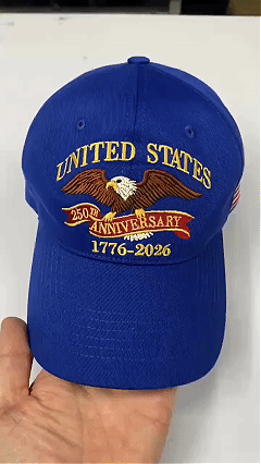 United States 250th Anniversary Embroidered Cap, 1776-2026 Eagle Hat