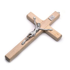 Handcrafted Wooden Crucifix Pendant – Jesus Cross Hanging Ornament