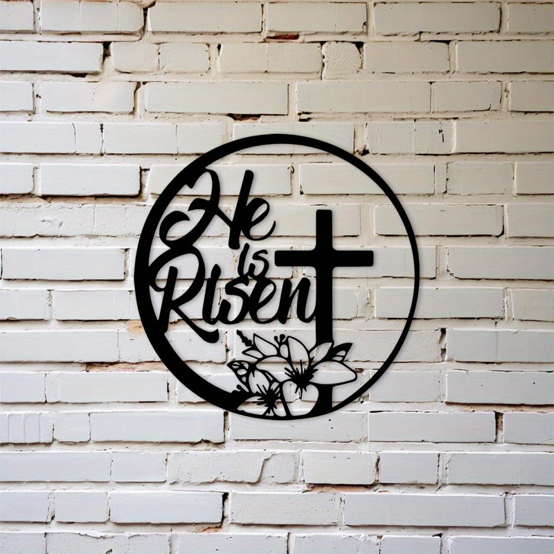 He Is Risen Easter Metal Wall Decor: Resurrection Hope in Spaces