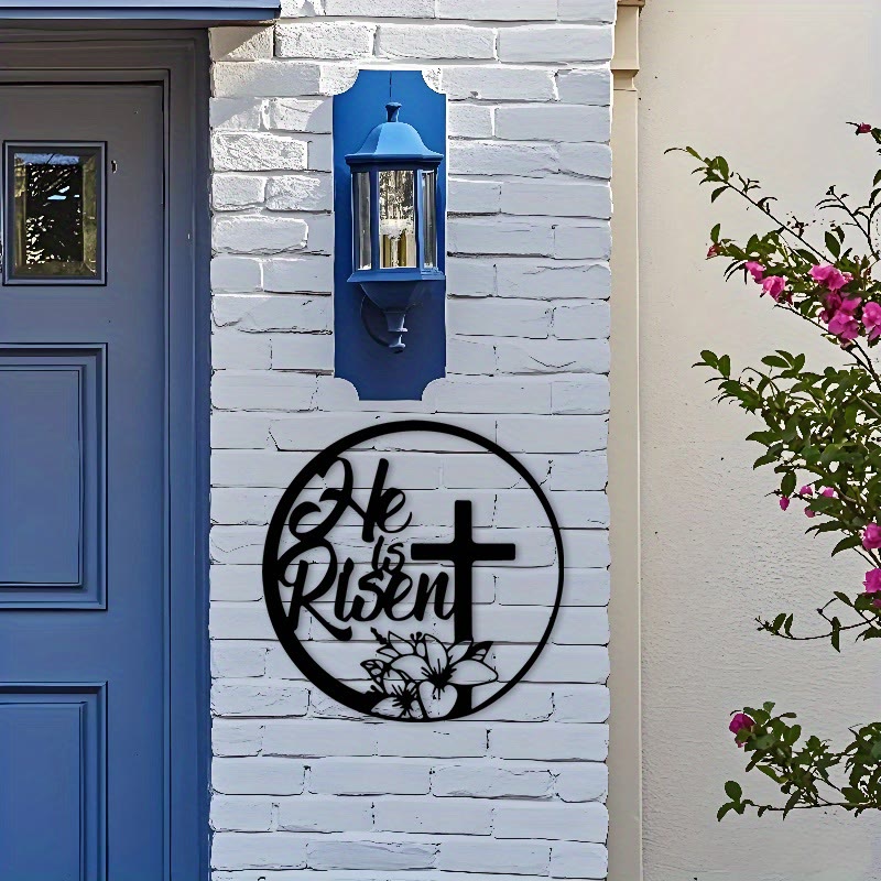 He Is Risen Easter Metal Wall Decor: Resurrection Hope in Spaces