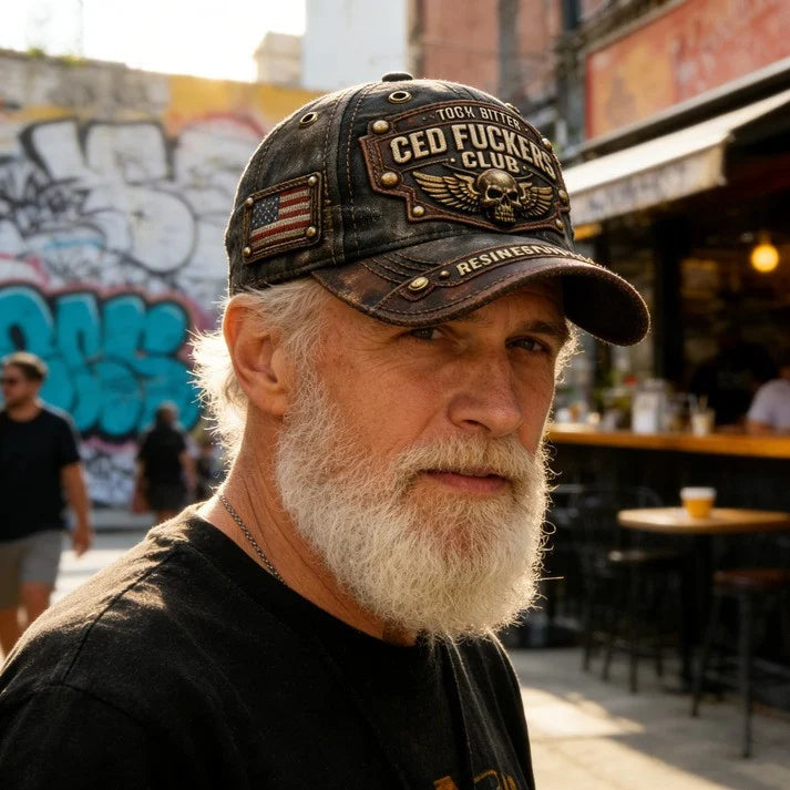 Old Fuckers Club-Handmade Vintage Baseball Cap