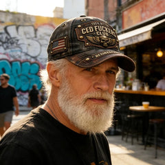 Old Fuckers Club-Handmade Vintage Baseball Cap