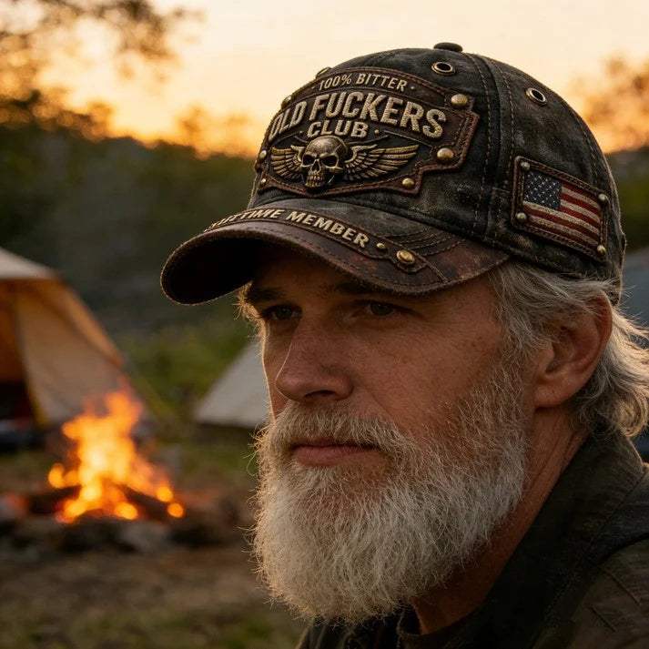Old Fuckers Club-Handmade Vintage Baseball Cap