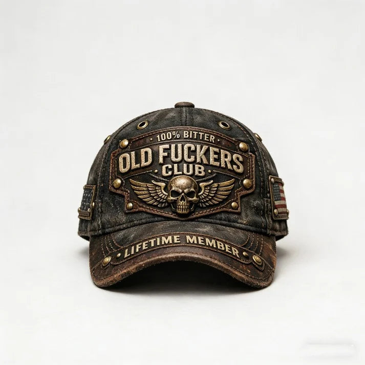 Old Fuckers Club-Handmade Vintage Baseball Cap