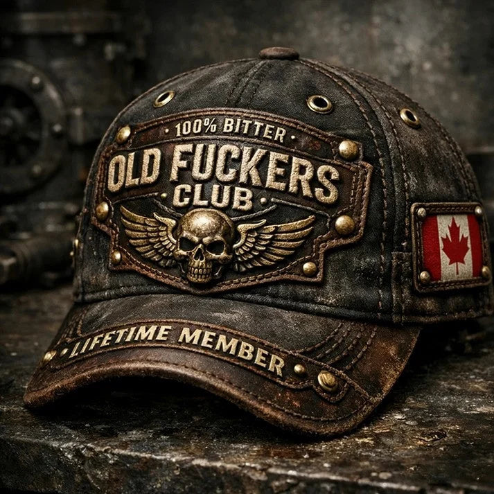 Old Fuckers Club-Handmade Vintage Baseball Cap