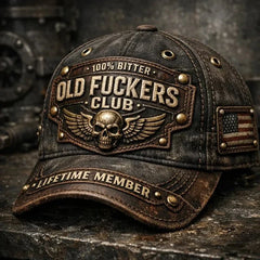 Old Fuckers Club-Handmade Vintage Baseball Cap