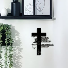 Joshua 1:9 Cross Metal Wall Decor: A Symbol of Fearless Faith