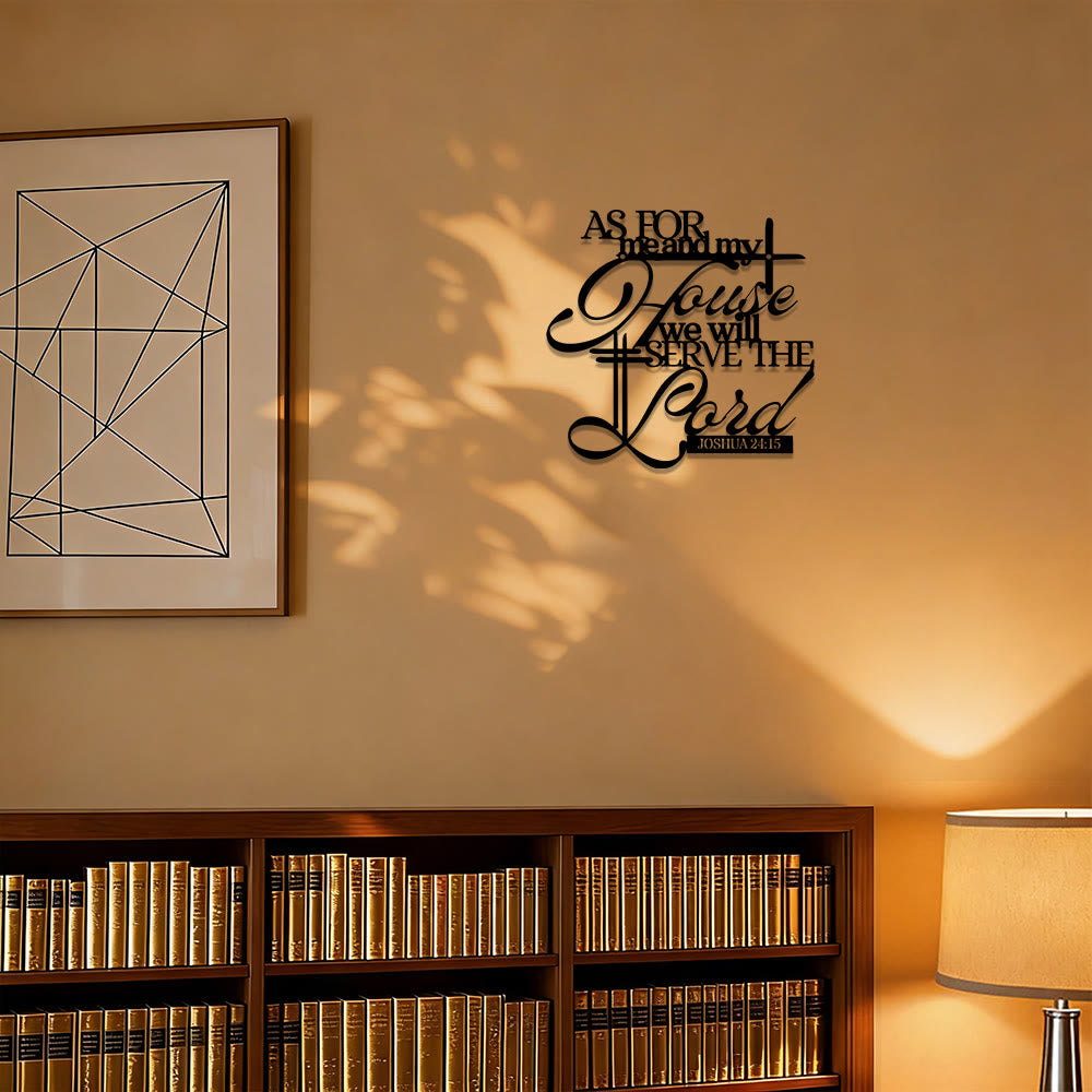As for me and my house Joshua 24:15 Metal Wall Decor: Embody His Unifying Grace