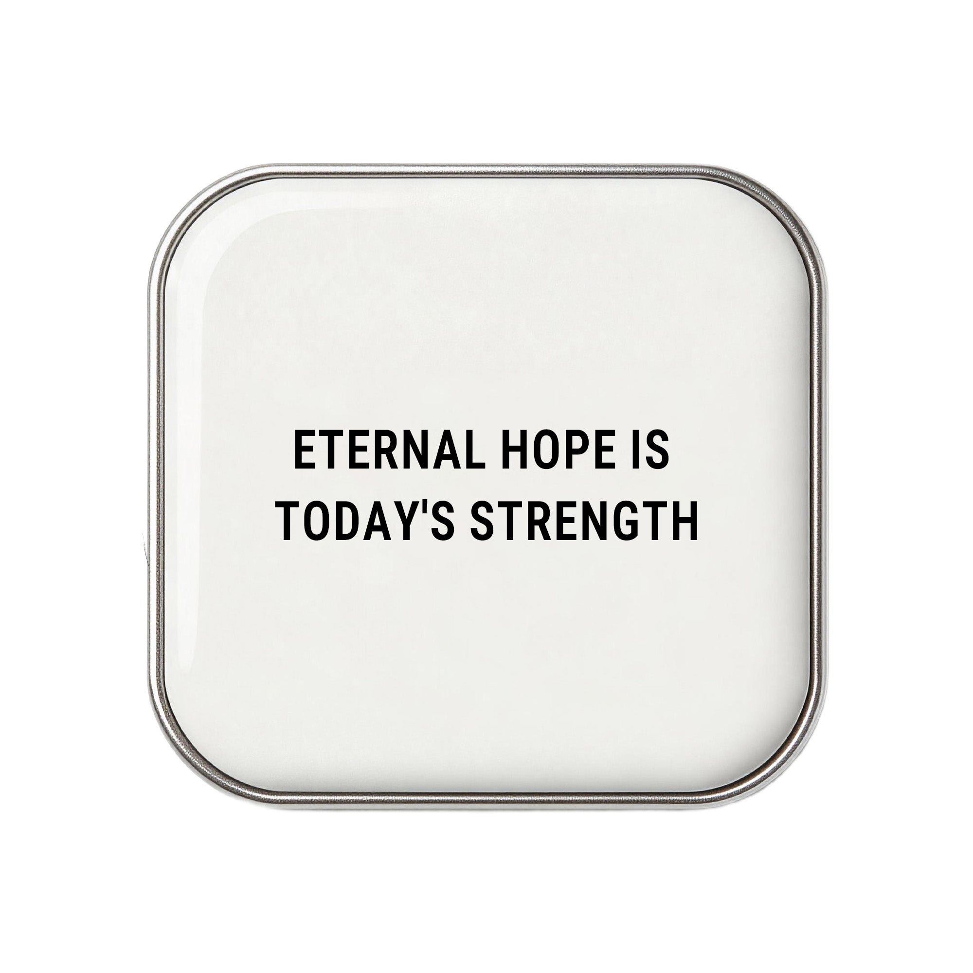 Eternal Hope Is Today's Strength - Faith-Inspired Statement Badge