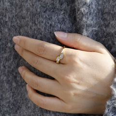 Personalized 'Together in Faith' Jesus Fish Toi Et Moi Promise Ring