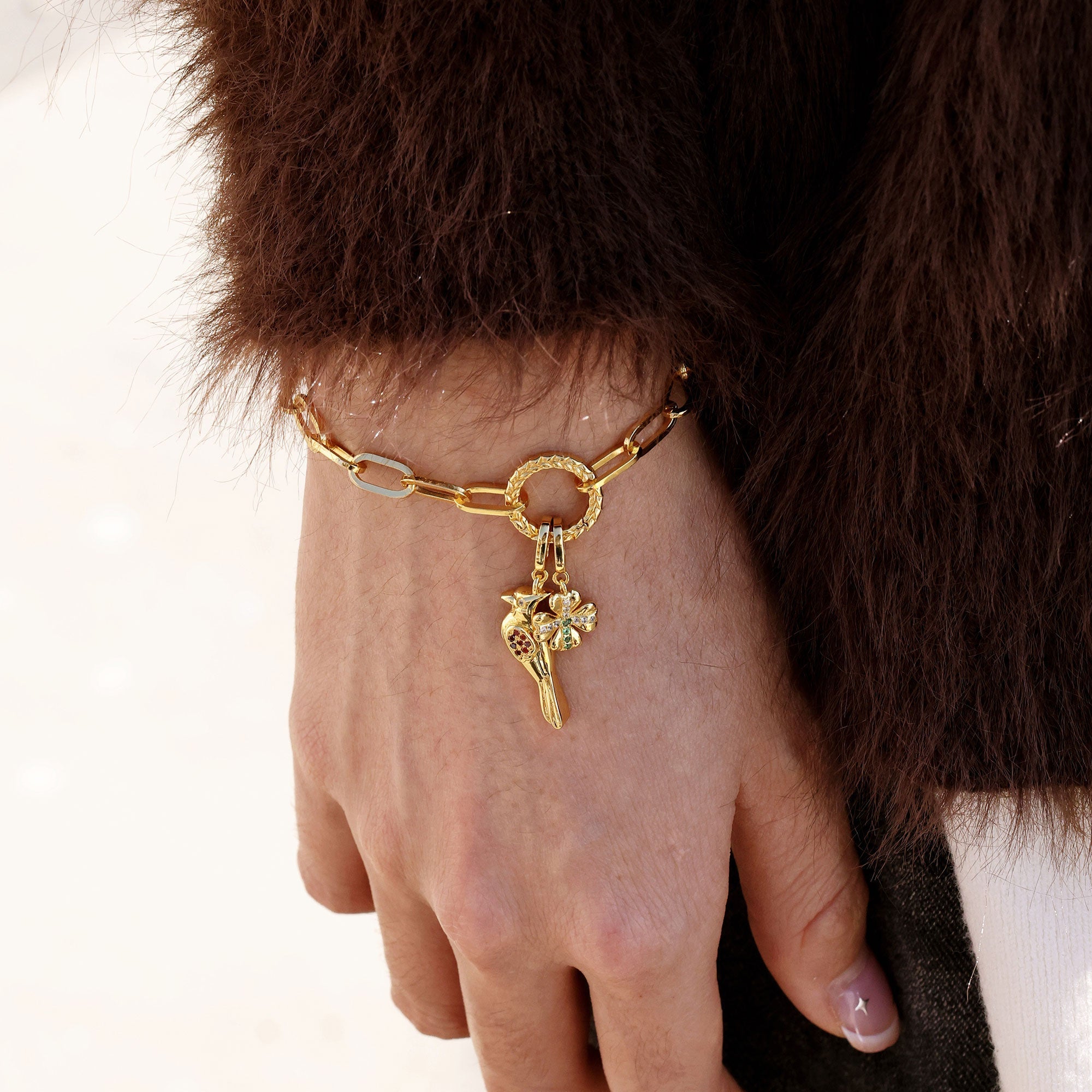 Manna Charm Builder Paperclip Chain Bracelet