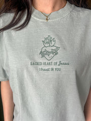 Embroidered Sacred Heart of Jesus Sweatshirt