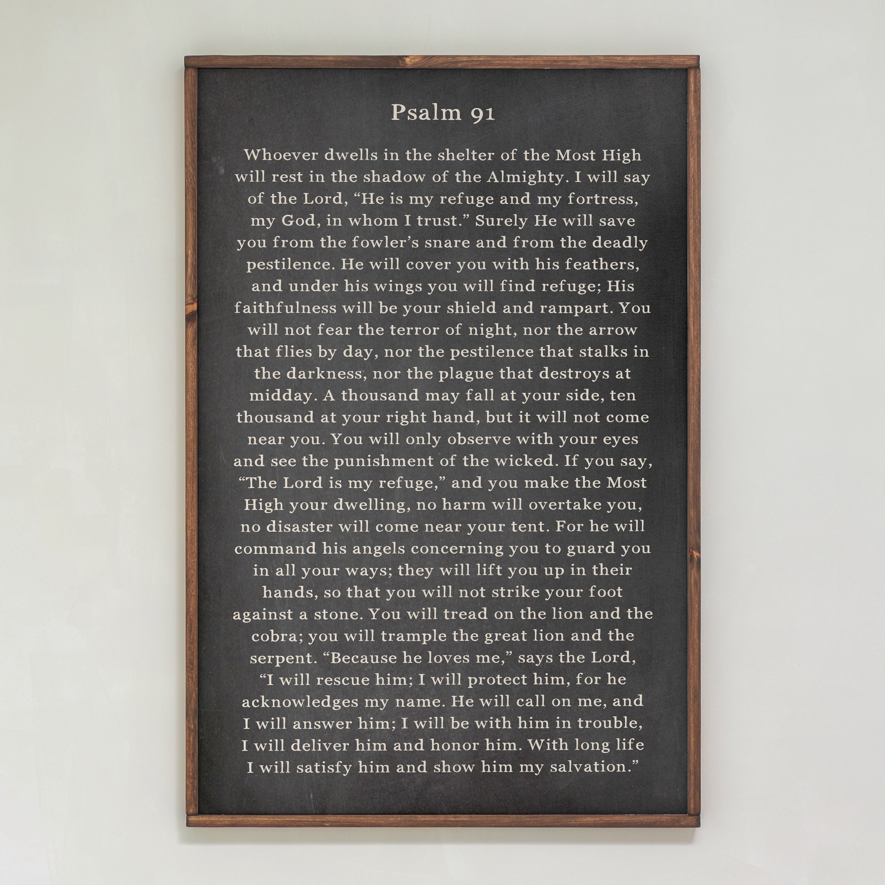 Psalm 91 | Framed Wooden Art